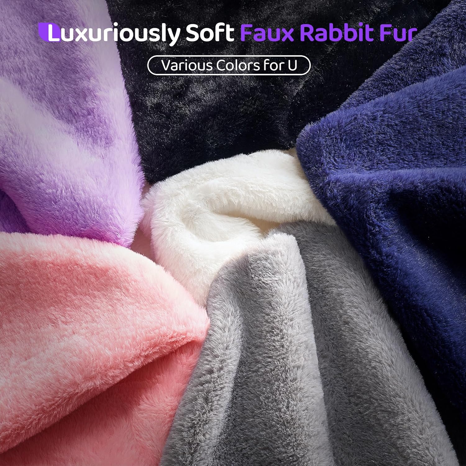 HABUTWAY® Comfy Faux Fur Shell-Shaped Bean Bag Couch
