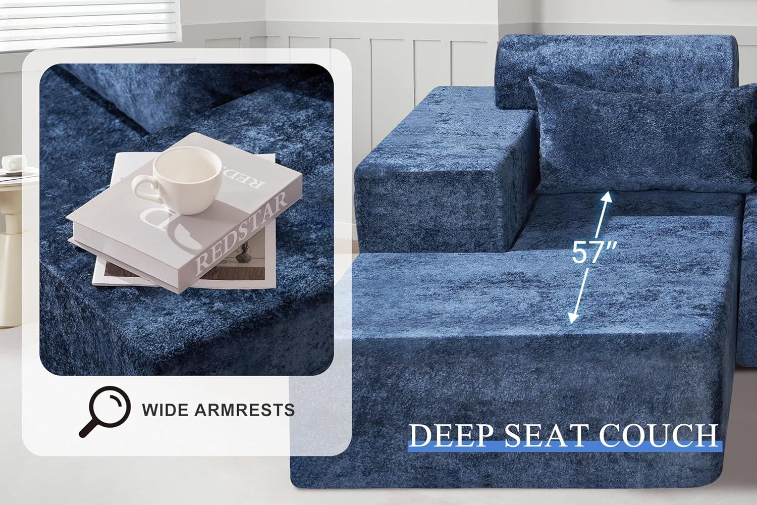 HABUTWAY®L-Shape Modular Sectional Sofa Couch