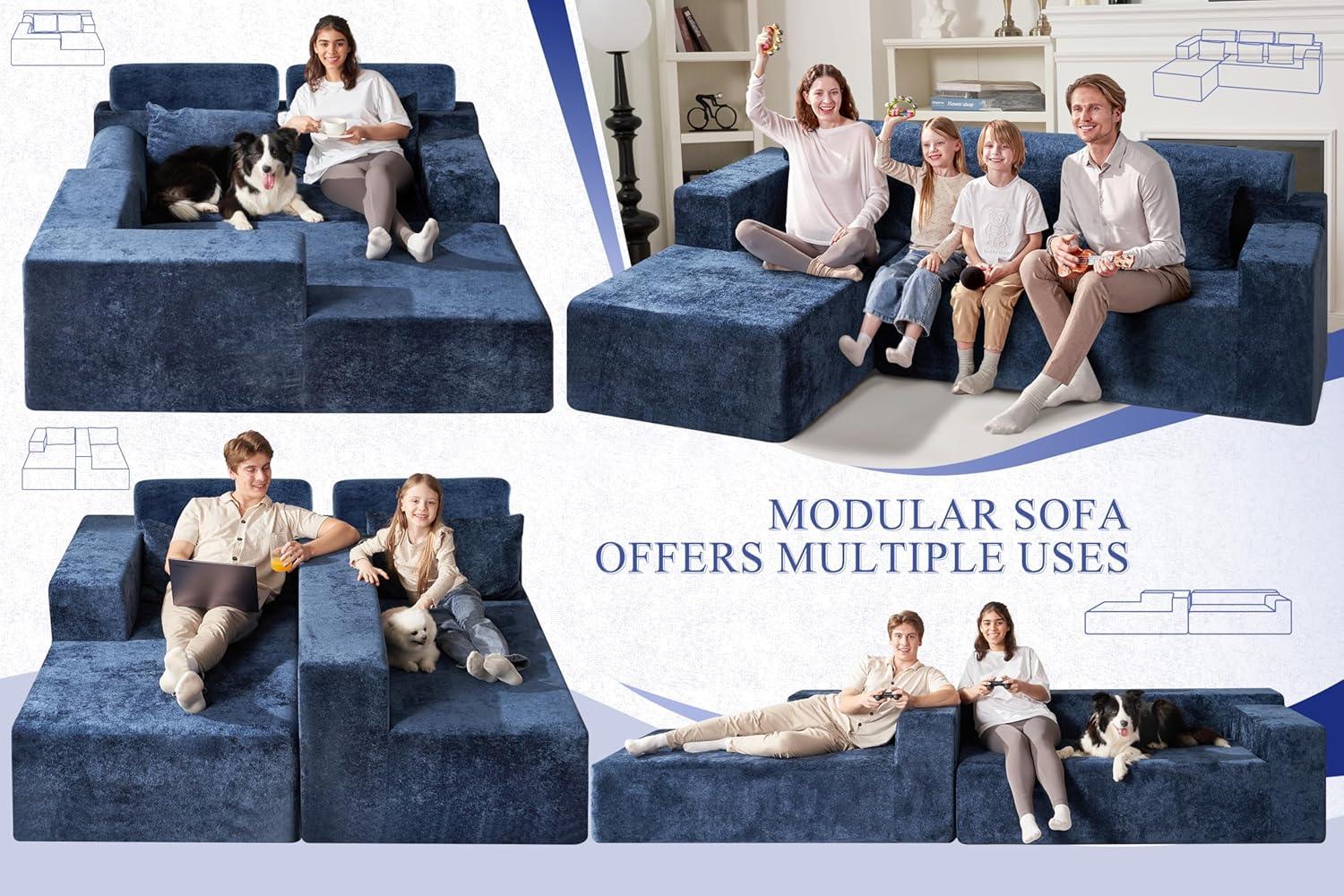 HABUTWAY®L-Shape Modular Sectional Sofa Couch