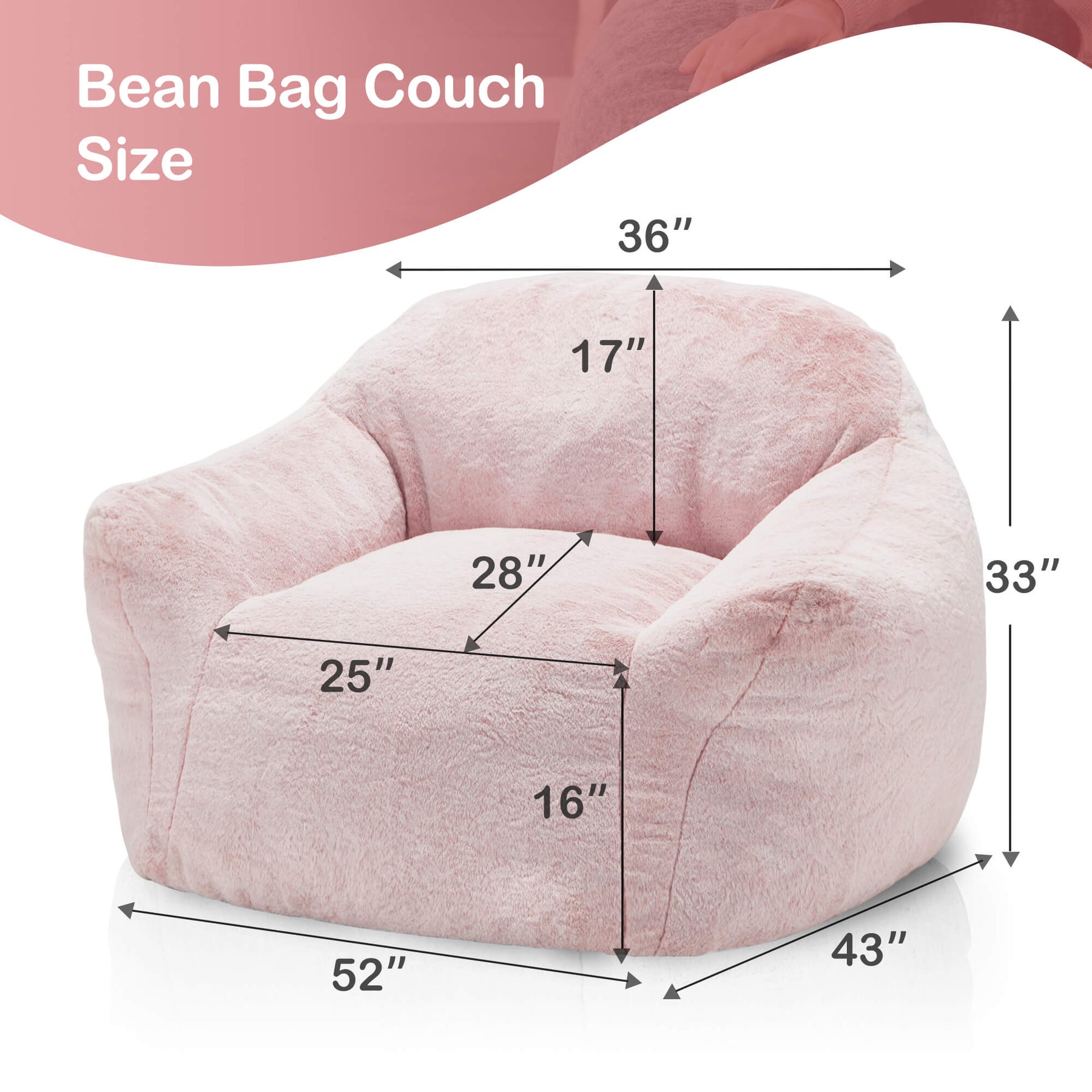 HABUTWAY® Giant Lazy Bean Bag Chair