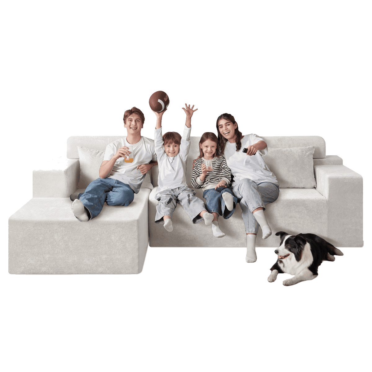 HABUTWAY®L-Shape Modular Sectional Sofa Couch