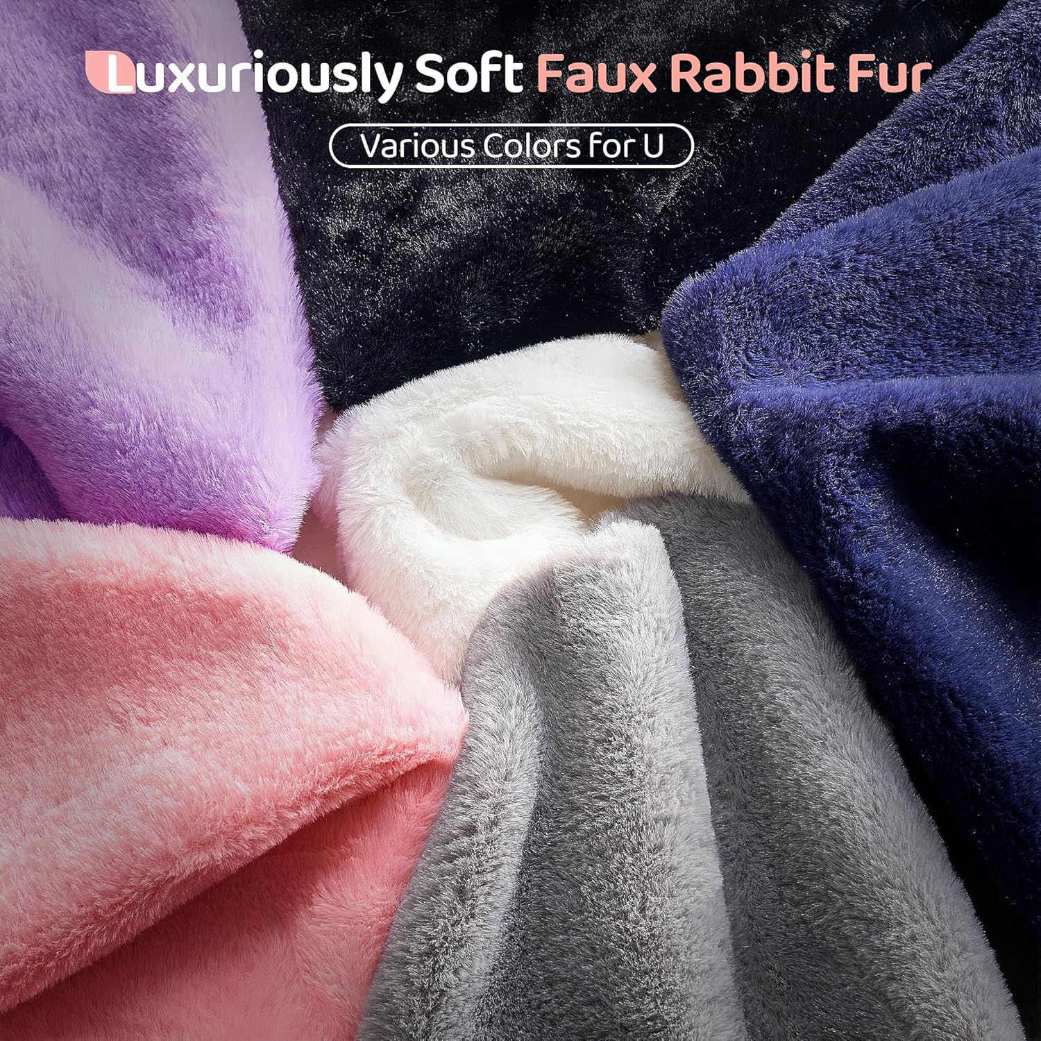 HABUTWAY® Comfy Faux Fur Shell-Shaped Bean Bag Couch