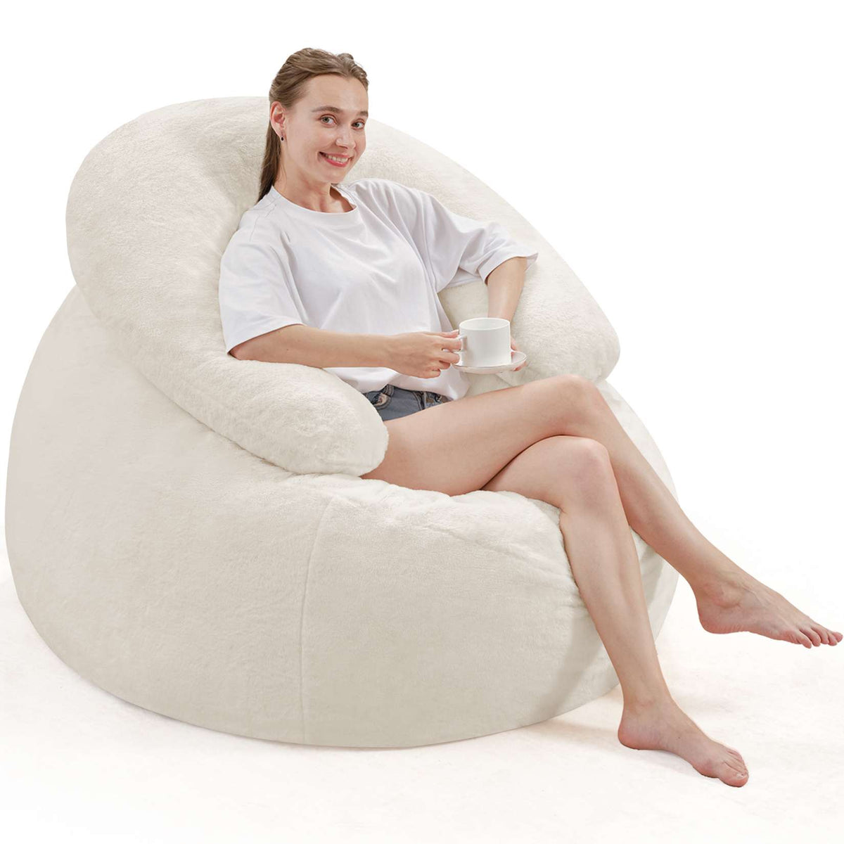 HABUTWAY® Bean Bag Chair with U-Shaped Pillow