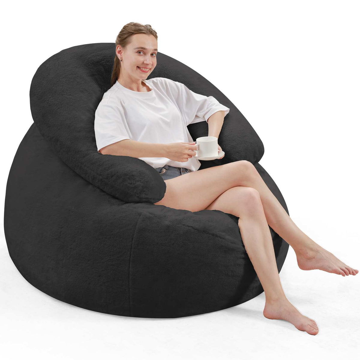 HABUTWAY® Bean Bag Chair with U-Shaped Pillow