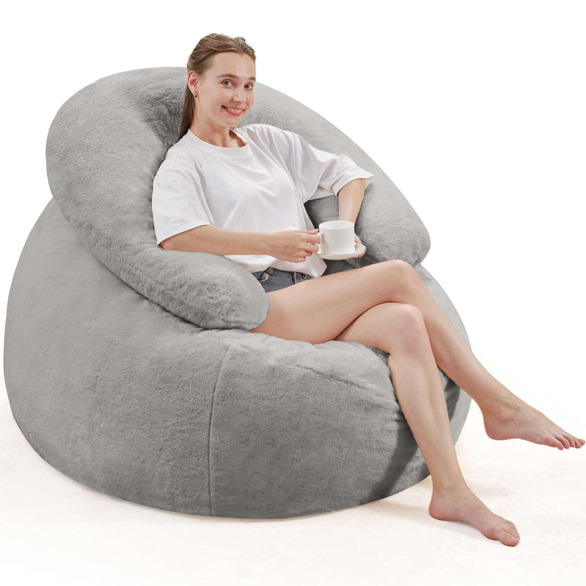 HABUTWAY® Bean Bag Chair with U-Shaped Pillow