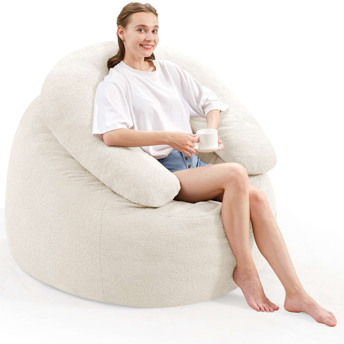 HABUTWAY® Bean Bag Chair with U-Shaped Pillow