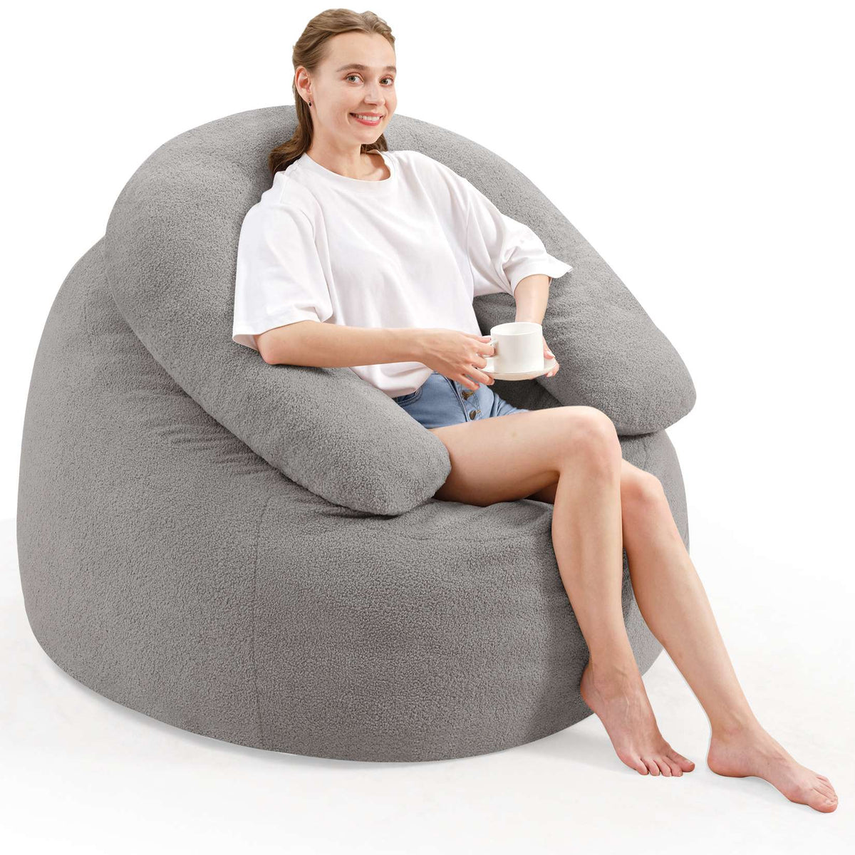 HABUTWAY® Bean Bag Chair with U-Shaped Pillow
