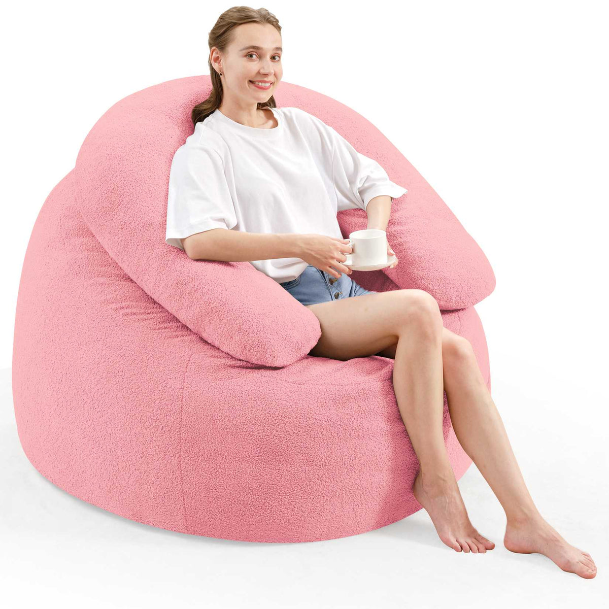 HABUTWAY® Bean Bag Chair with U-Shaped Pillow