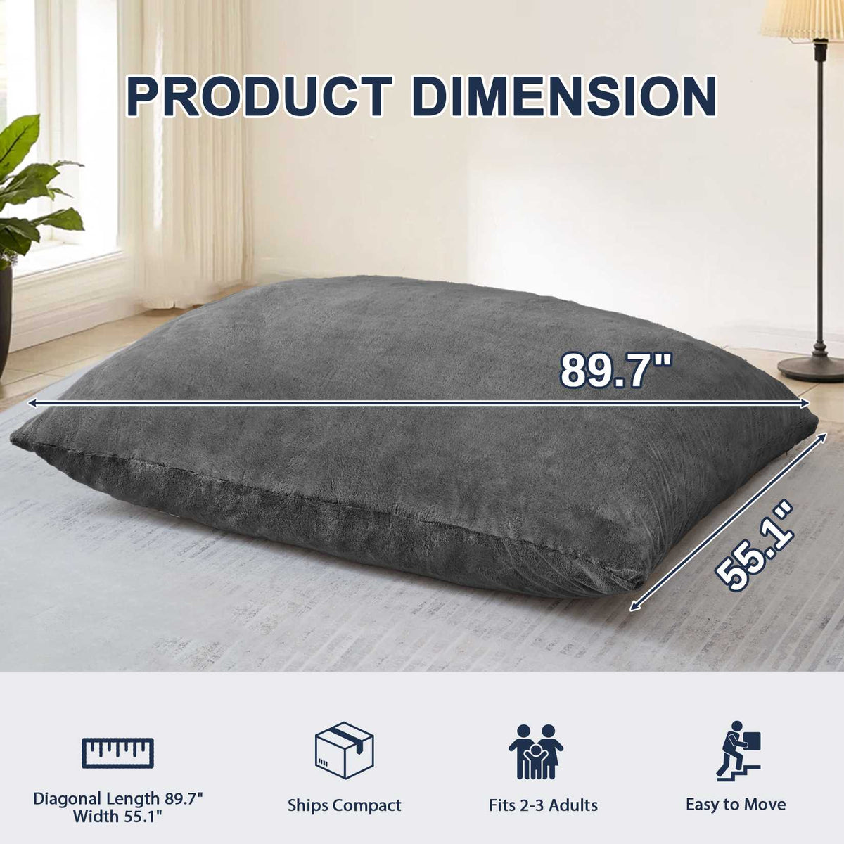 HABUTWAY® 4 in 1 Bean Bag Chair