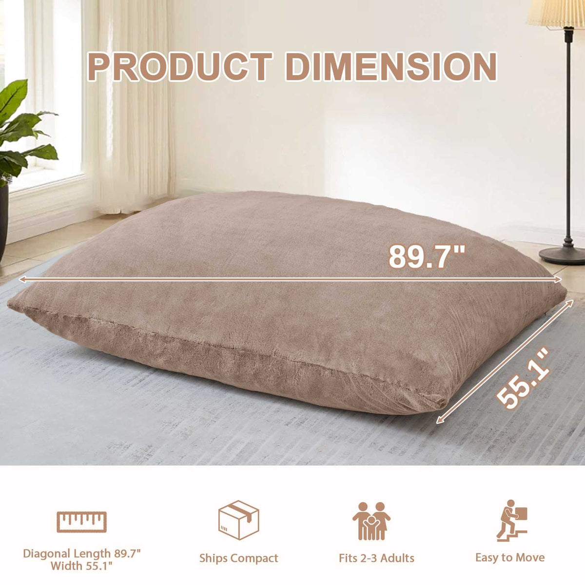 HABUTWAY® 4 in 1 Bean Bag Chair