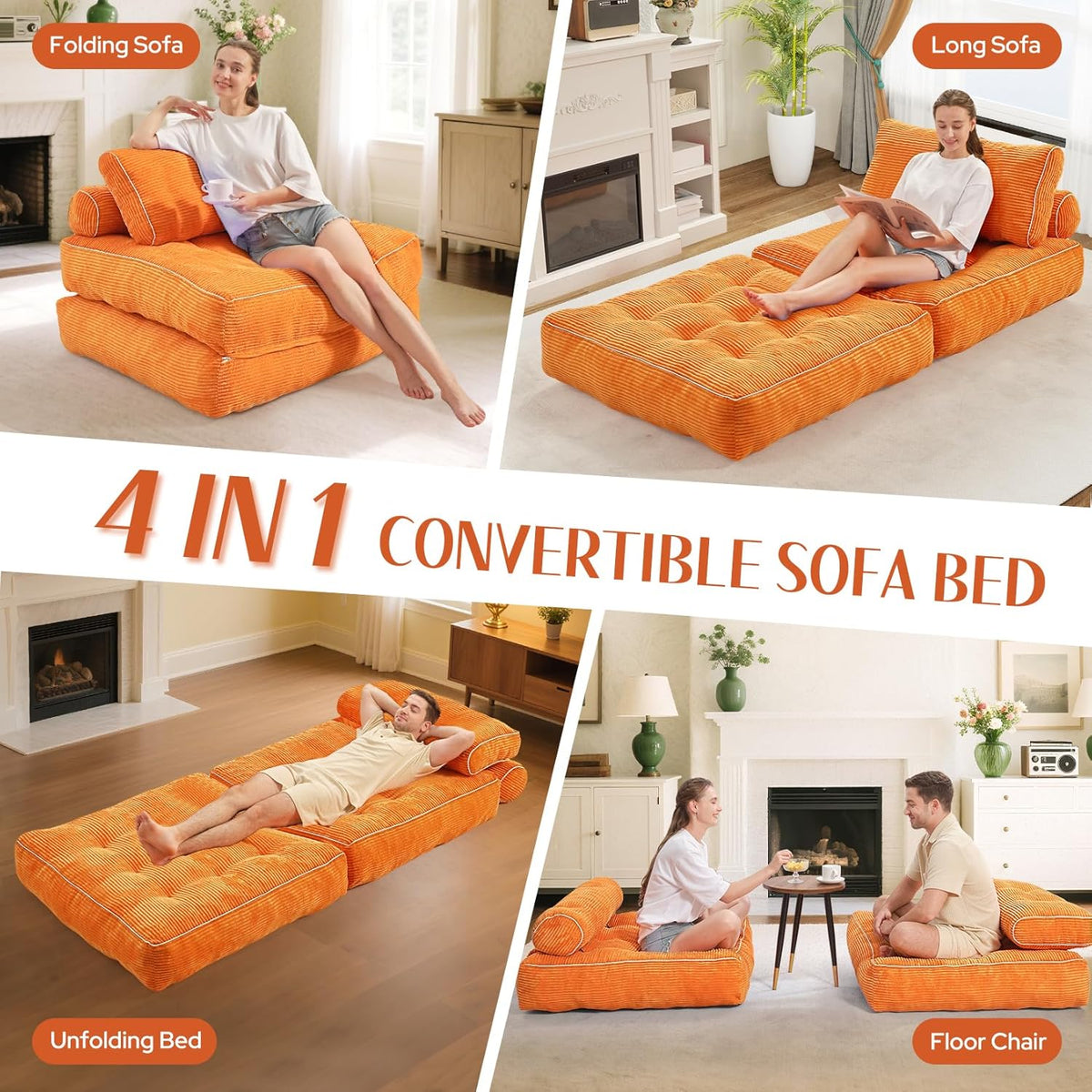 HABUTWAY® Convertible Sofa Bed with Pillow
