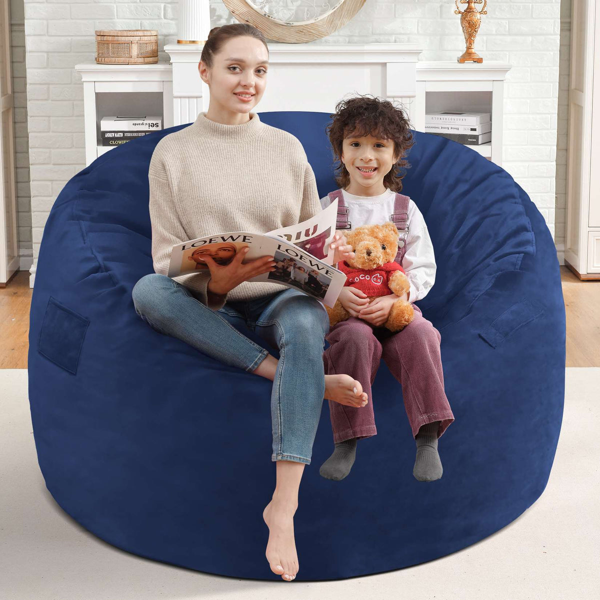 HABUTWAY® Dutch Velvet Bean Bag Chair New