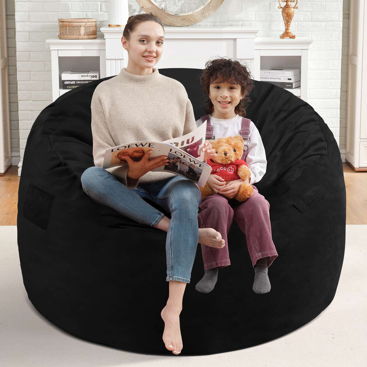 HABUTWAY® Dutch Velvet Bean Bag Chair New