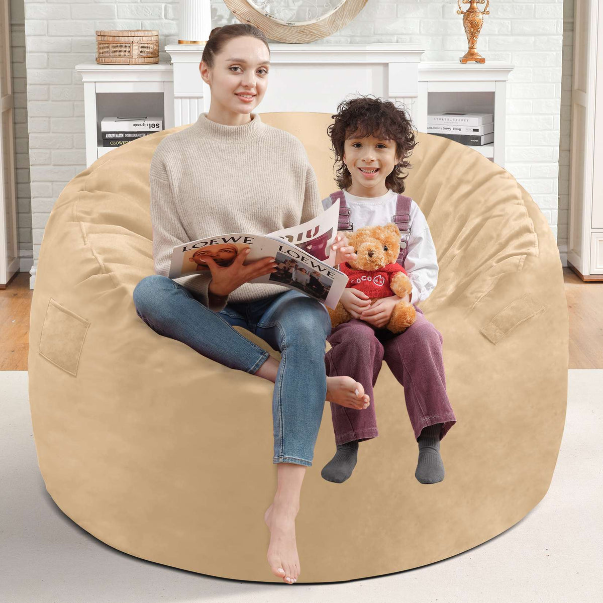 HABUTWAY® Dutch Velvet Bean Bag Chair New