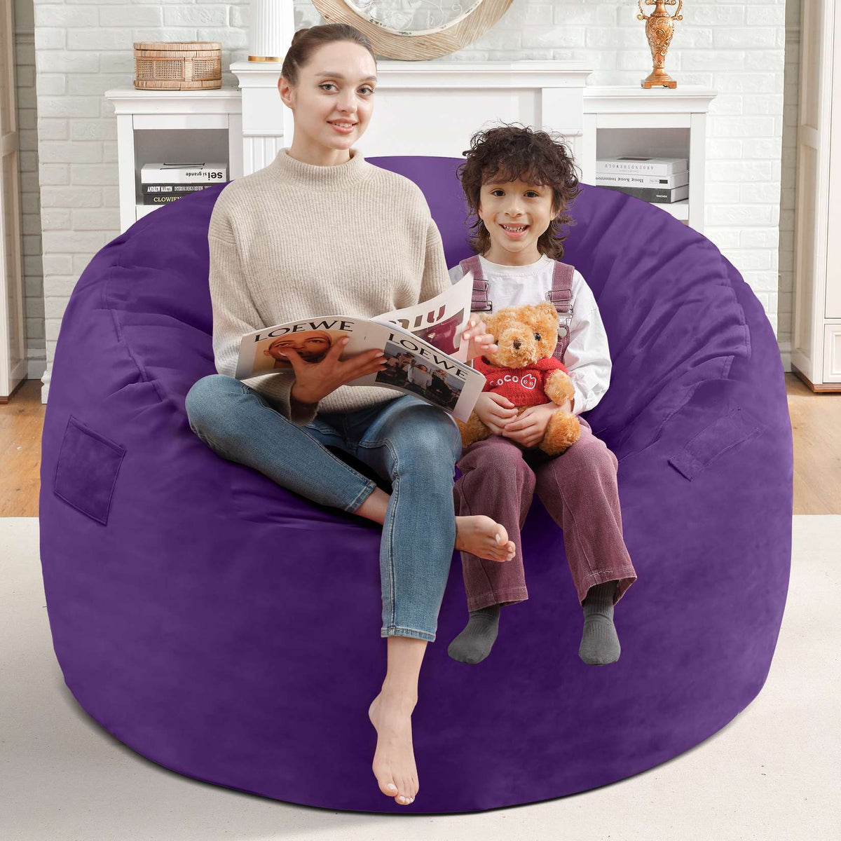 HABUTWAY® Dutch Velvet Bean Bag Chair New