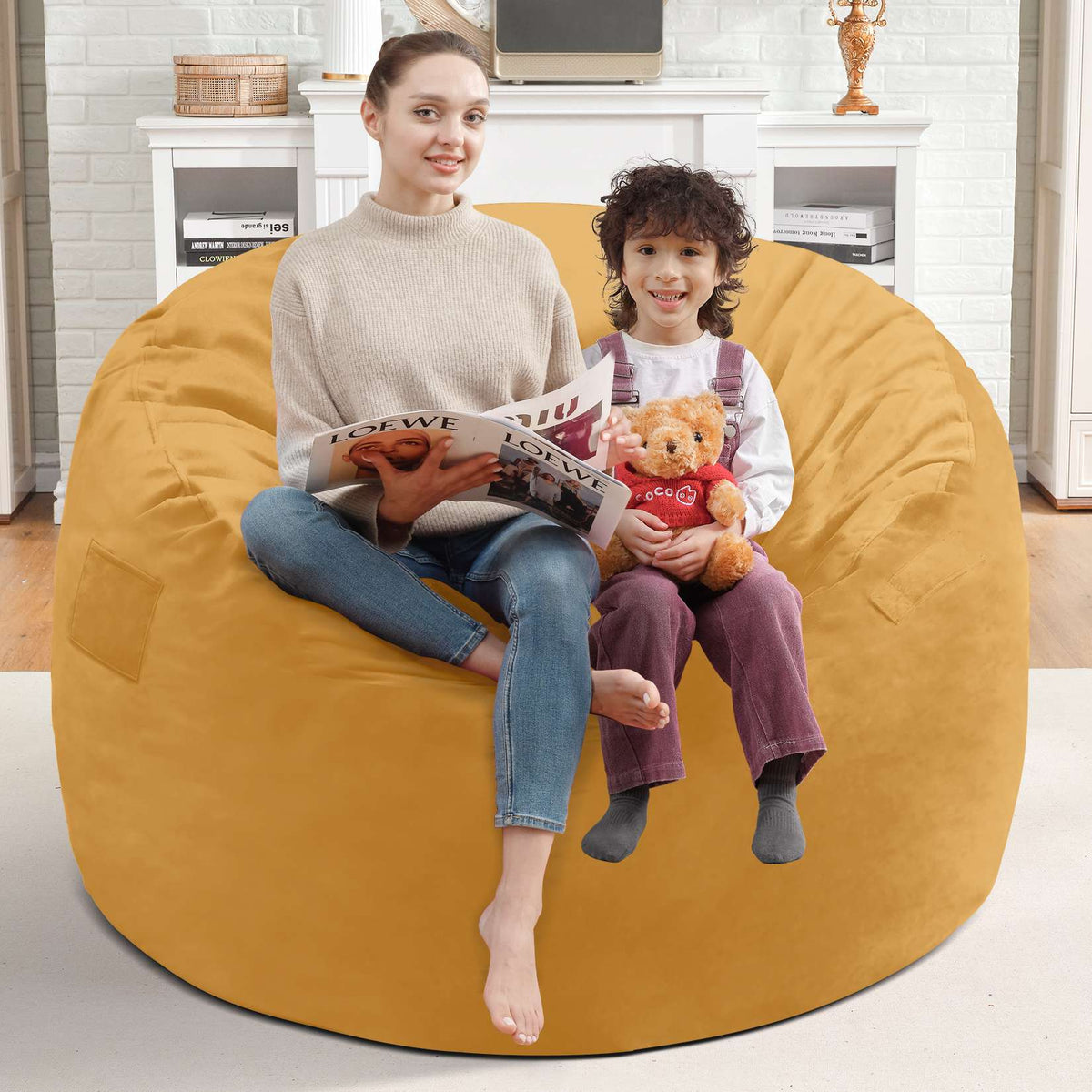 HABUTWAY® Dutch Velvet Bean Bag Chair New