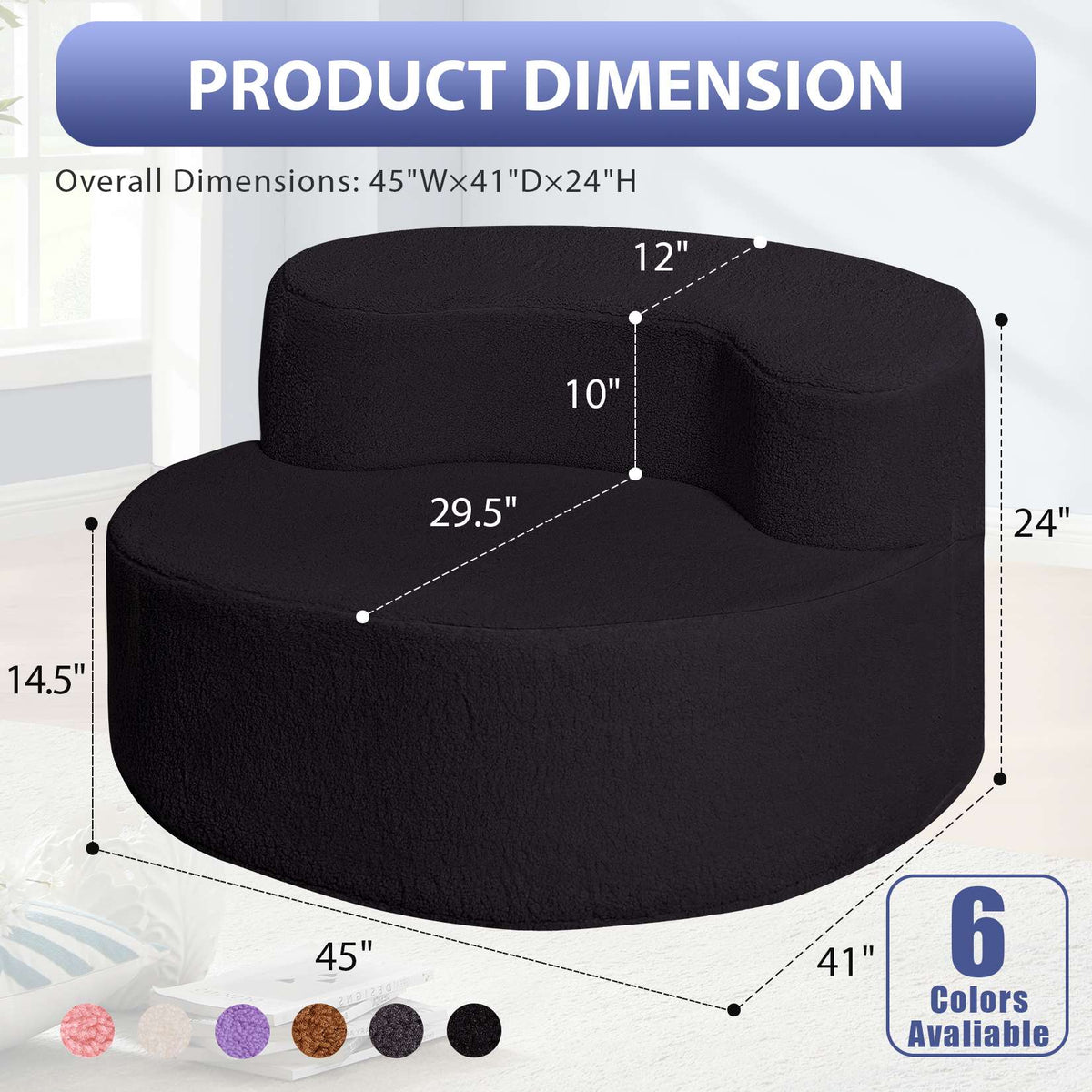 HABUTWAY® Round Bean Bag Chair