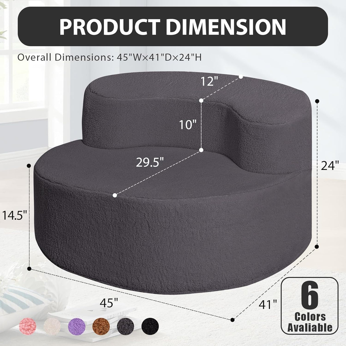 HABUTWAY® Round Bean Bag Chair