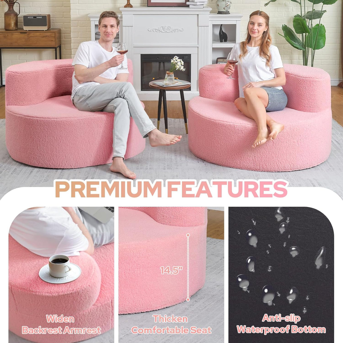 HABUTWAY® Round Bean Bag Chair