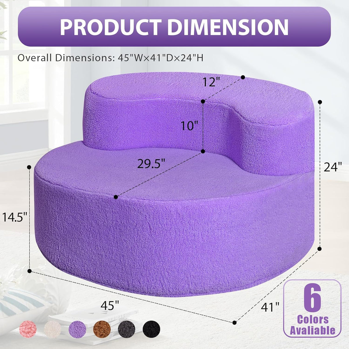 HABUTWAY® Round Bean Bag Chair