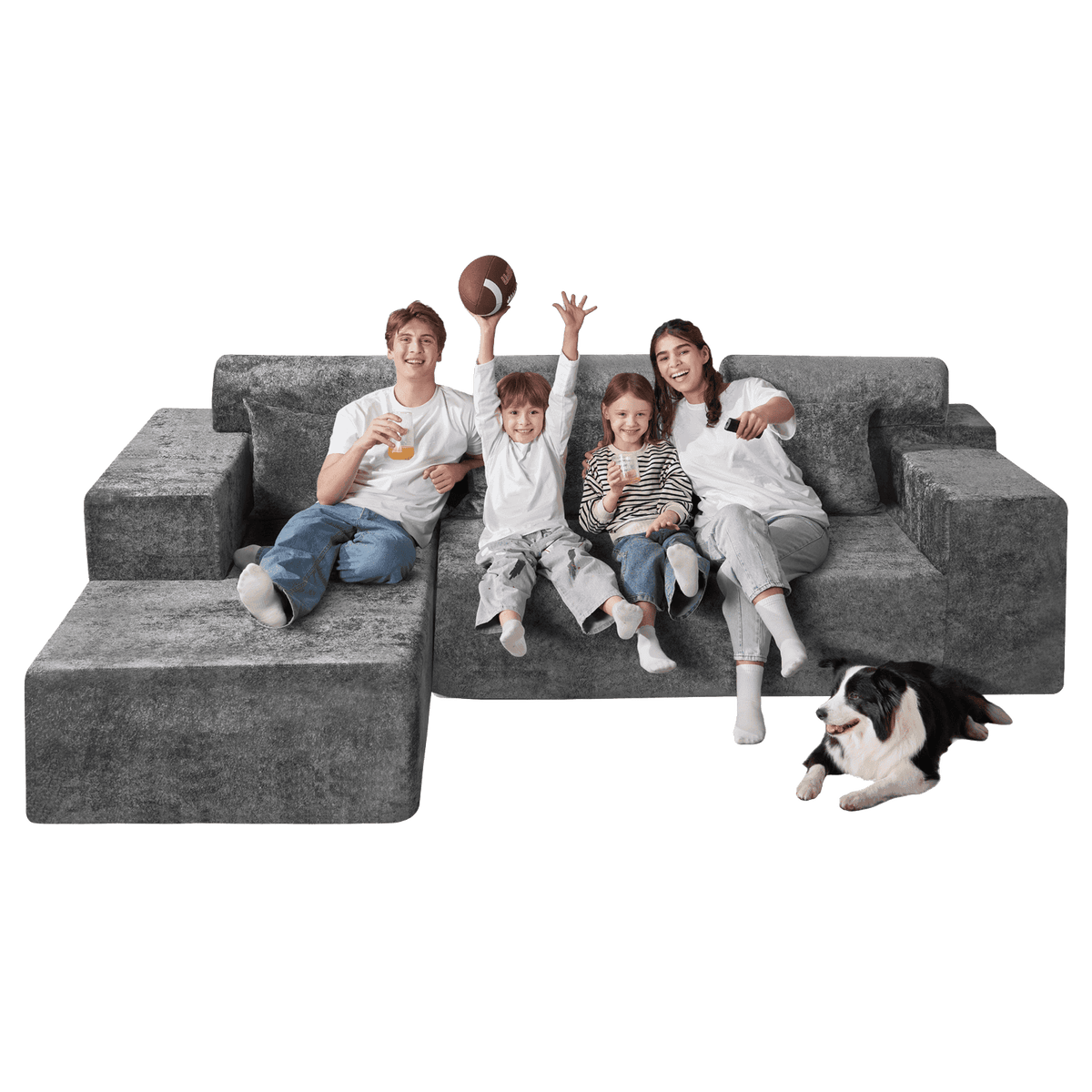HABUTWAY®L-Shape Modular Sectional Sofa Couch