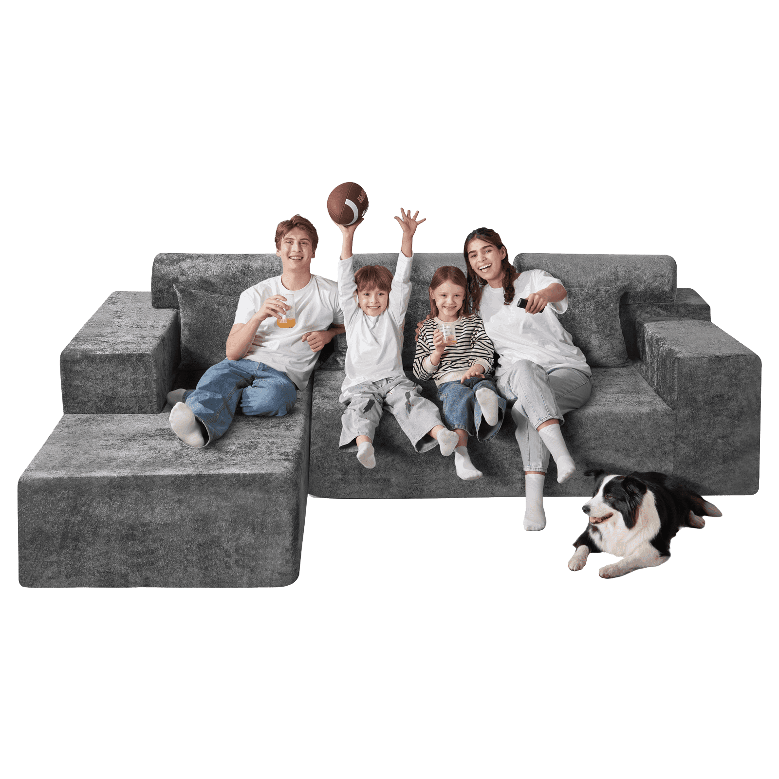 HABUTWAY®L-Shape Modular Sectional Sofa Couch