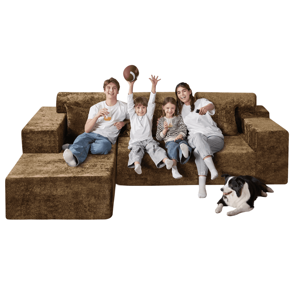 HABUTWAY®L-Shape Modular Sectional Sofa Couch