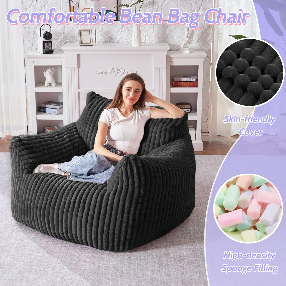 HABUTWAT Giant Bean Bag Chair