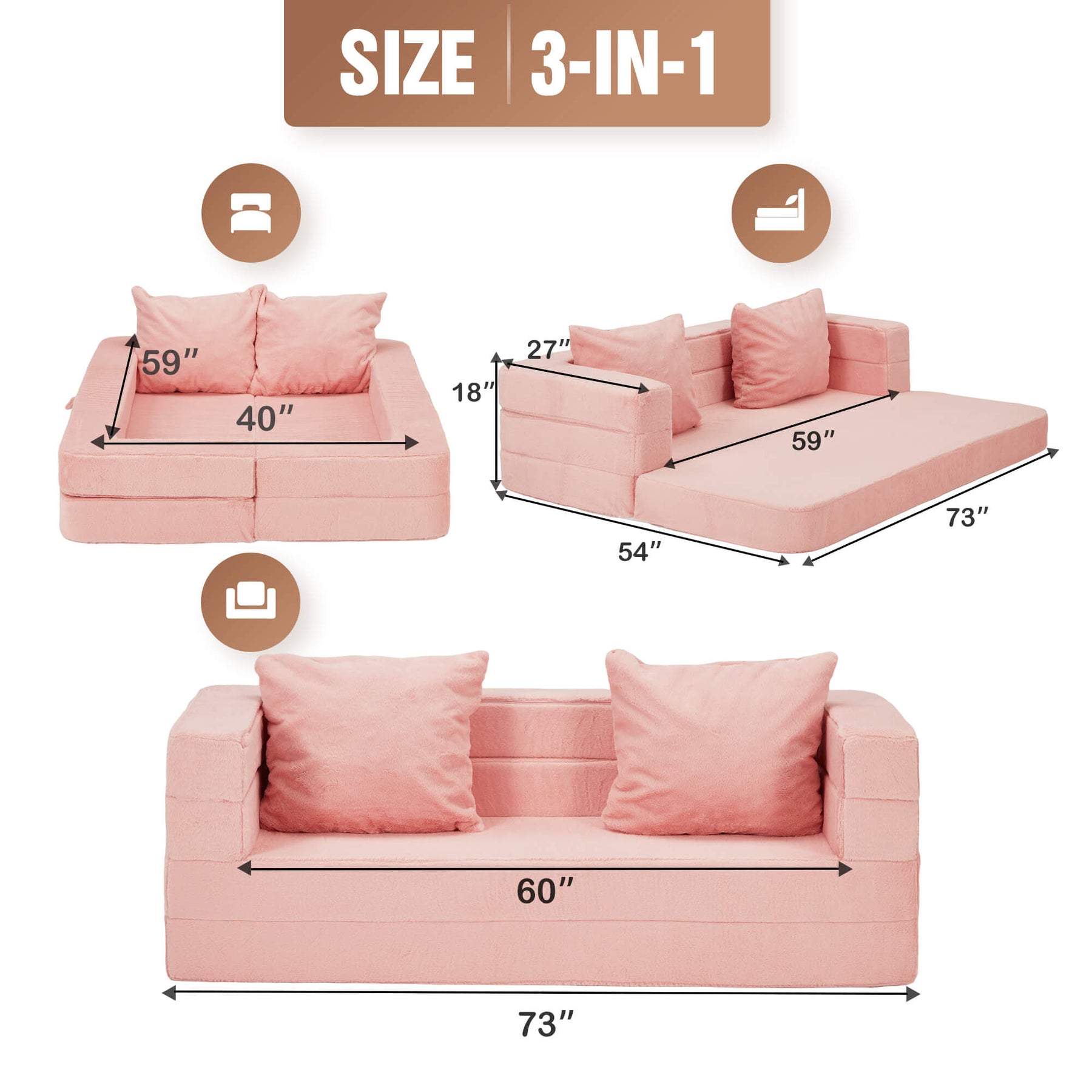 HABUTWAY® Folding Bean Bag Chair