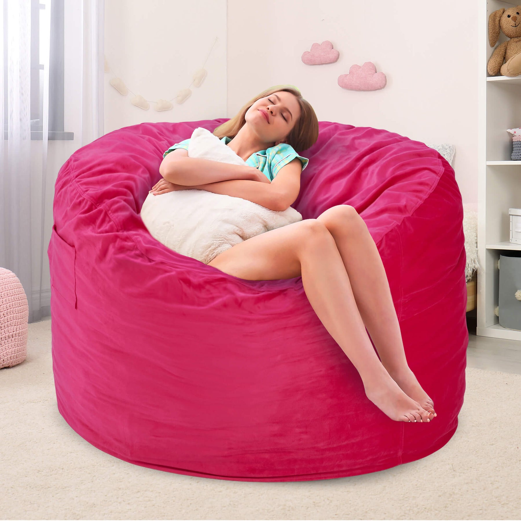 HABUTWAY® Dutch Velvet Bean Bag Chair