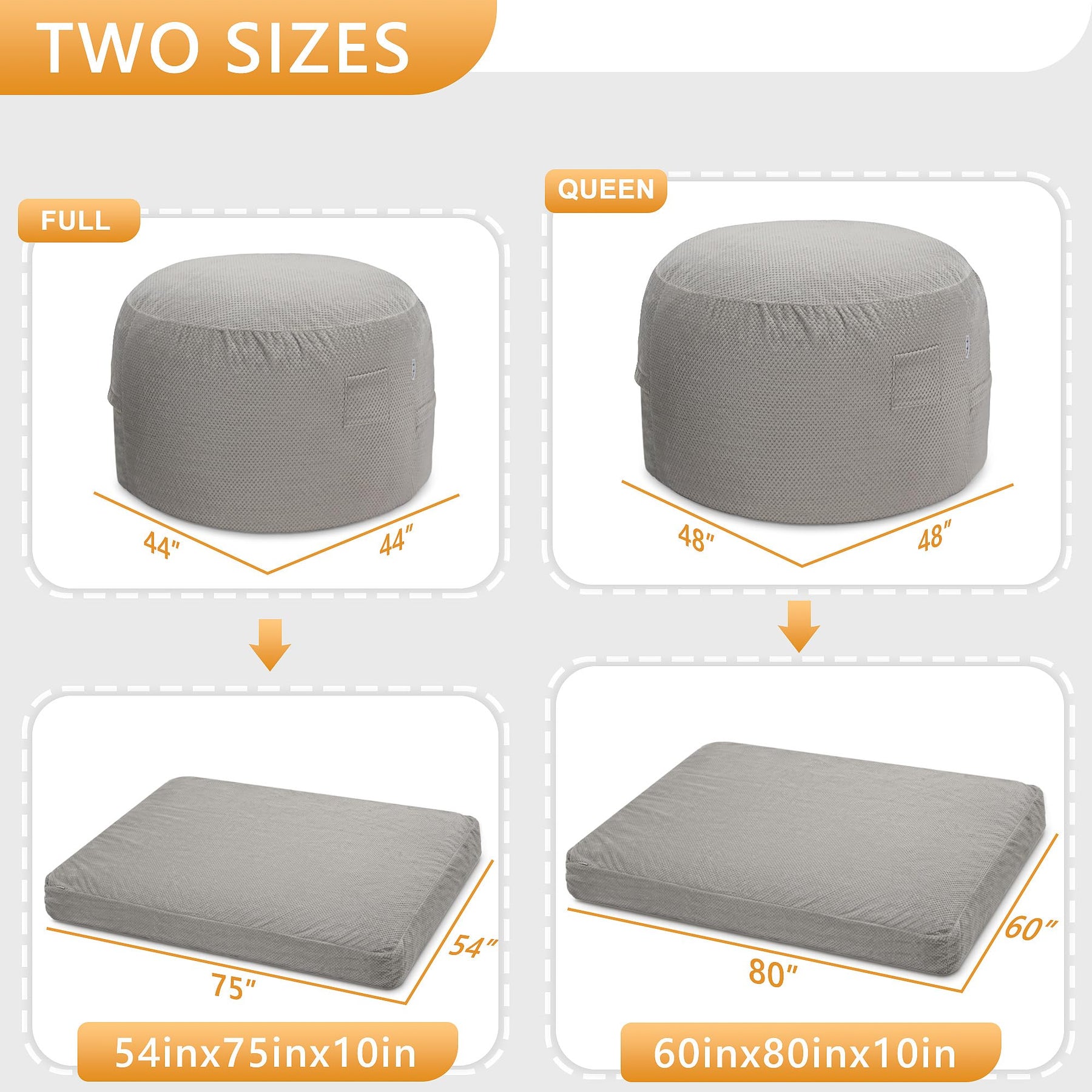HABUTWAY® Convertible Bean Bag Chair