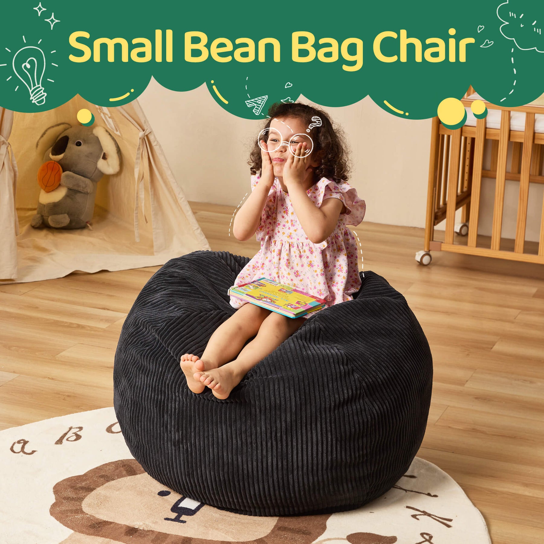 HABUTWAY® Teardrop Bean Bag Chair Children