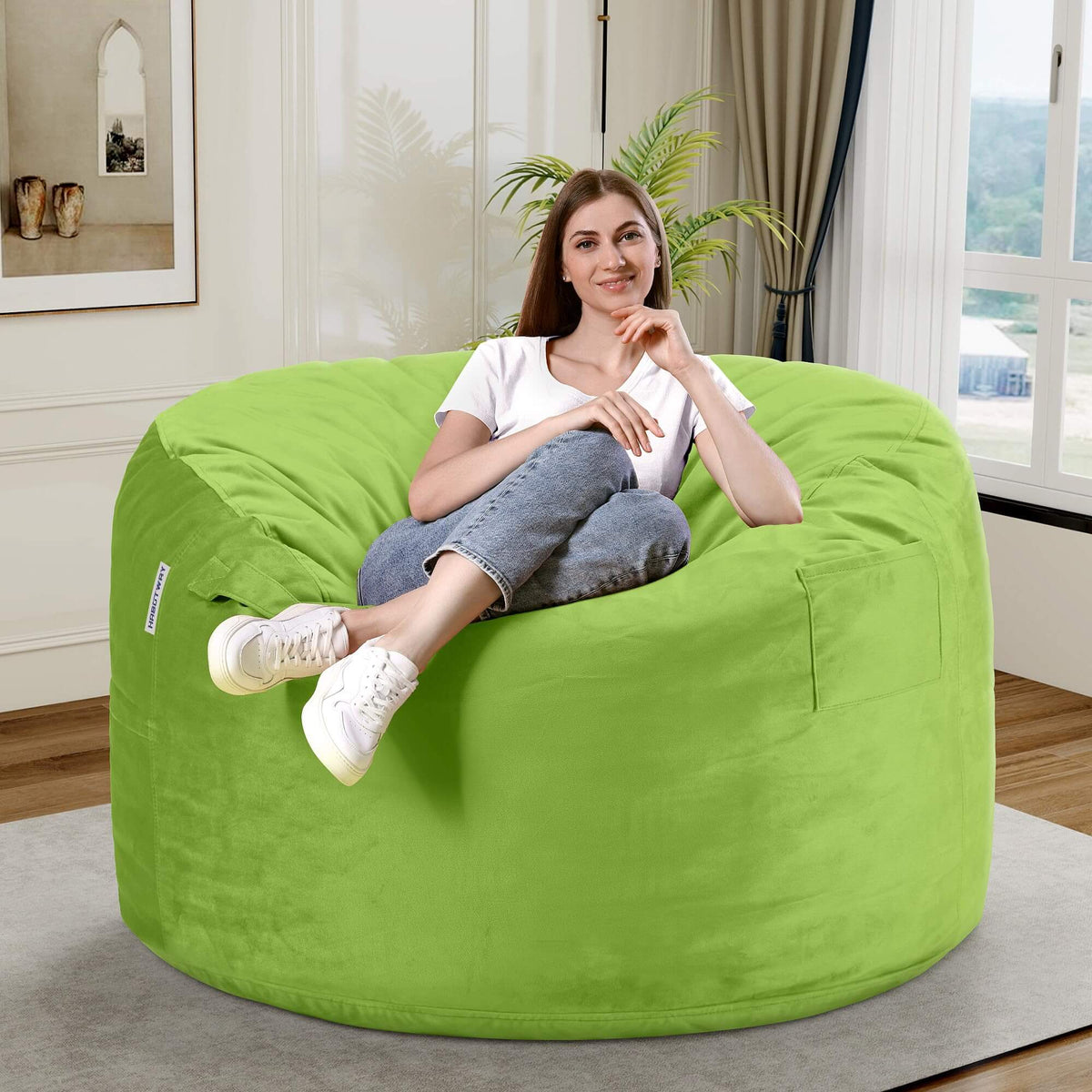 HABUTWAY® Dutch Velvet Bean Bag Chair