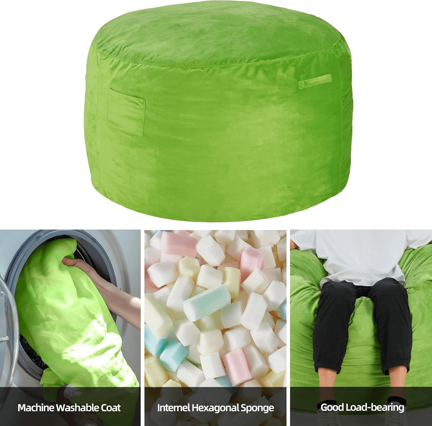 HABUTWAY® Dutch Velvet Bean Bag Chair