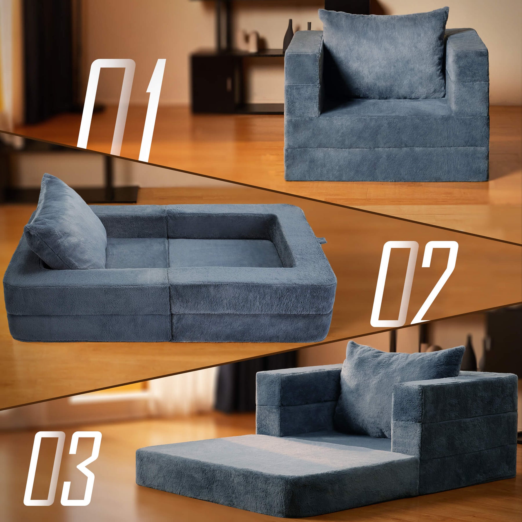 HABUTWAY® Folding Bean Bag Chair