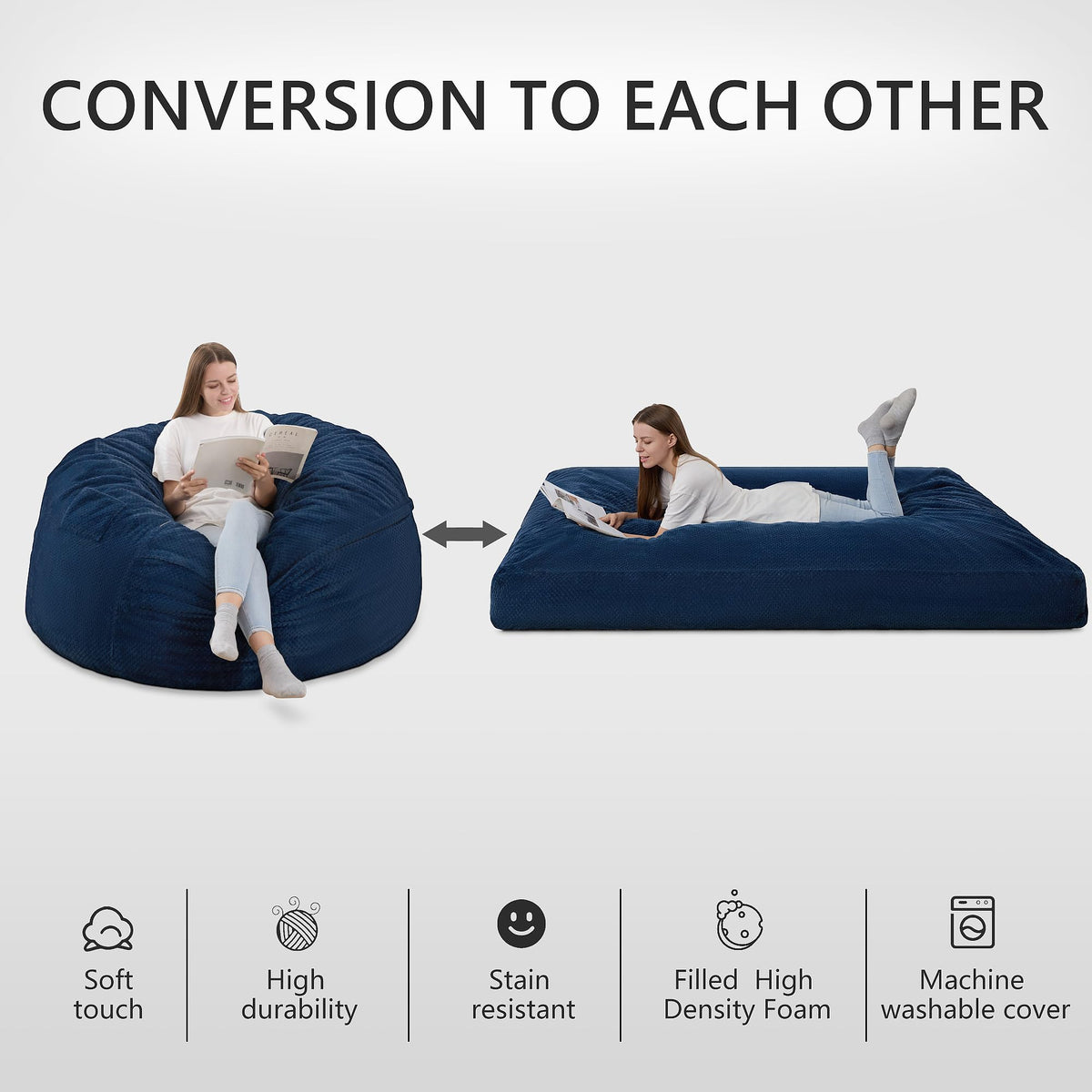HABUTWAY® Convertible Bean Bag Chair