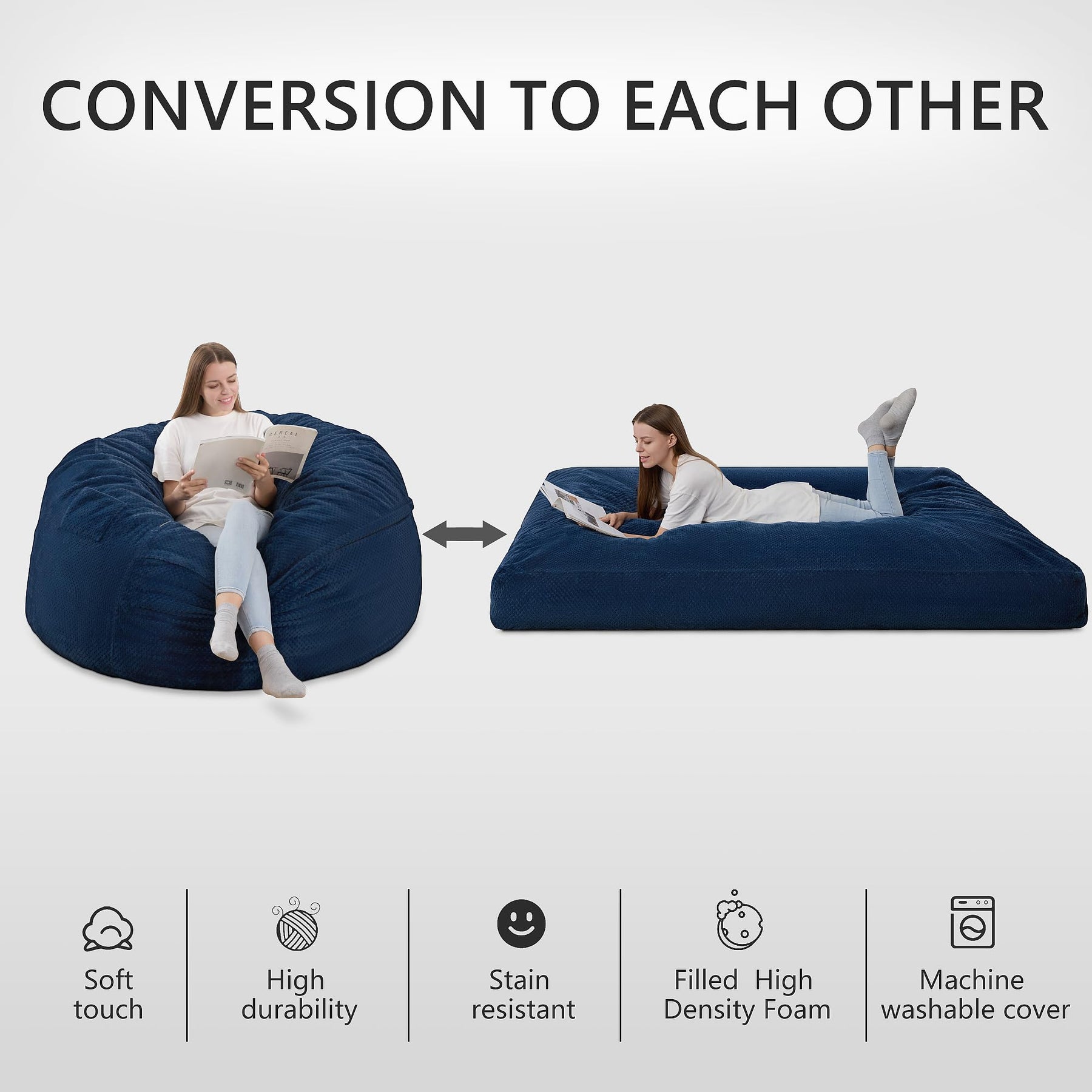 HABUTWAY® Convertible Bean Bag Chair