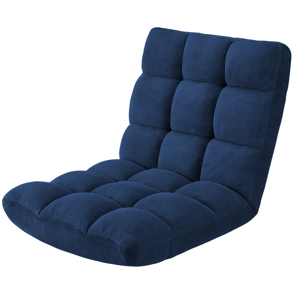 HABUTWAY Folding Floor Gaming Chair, 14-Position Adjustable Floor Sofa Chair with Thick Cushion, Coral Velvet Fabric for Reading, Gaming, Meditation and Relaxing