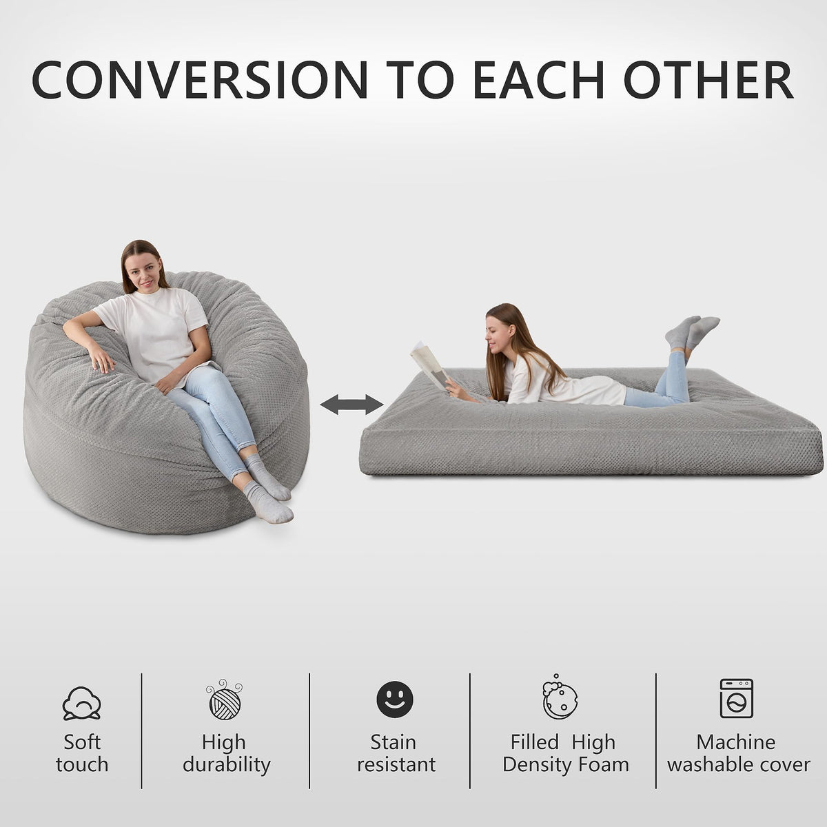 HABUTWAY® Convertible Bean Bag Chair