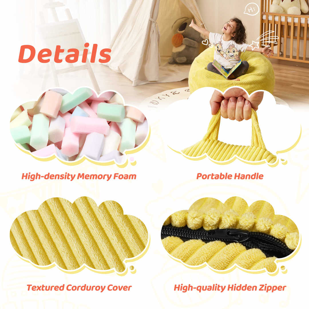 HABUTWAY® Teardrop Bean Bag Chair Children