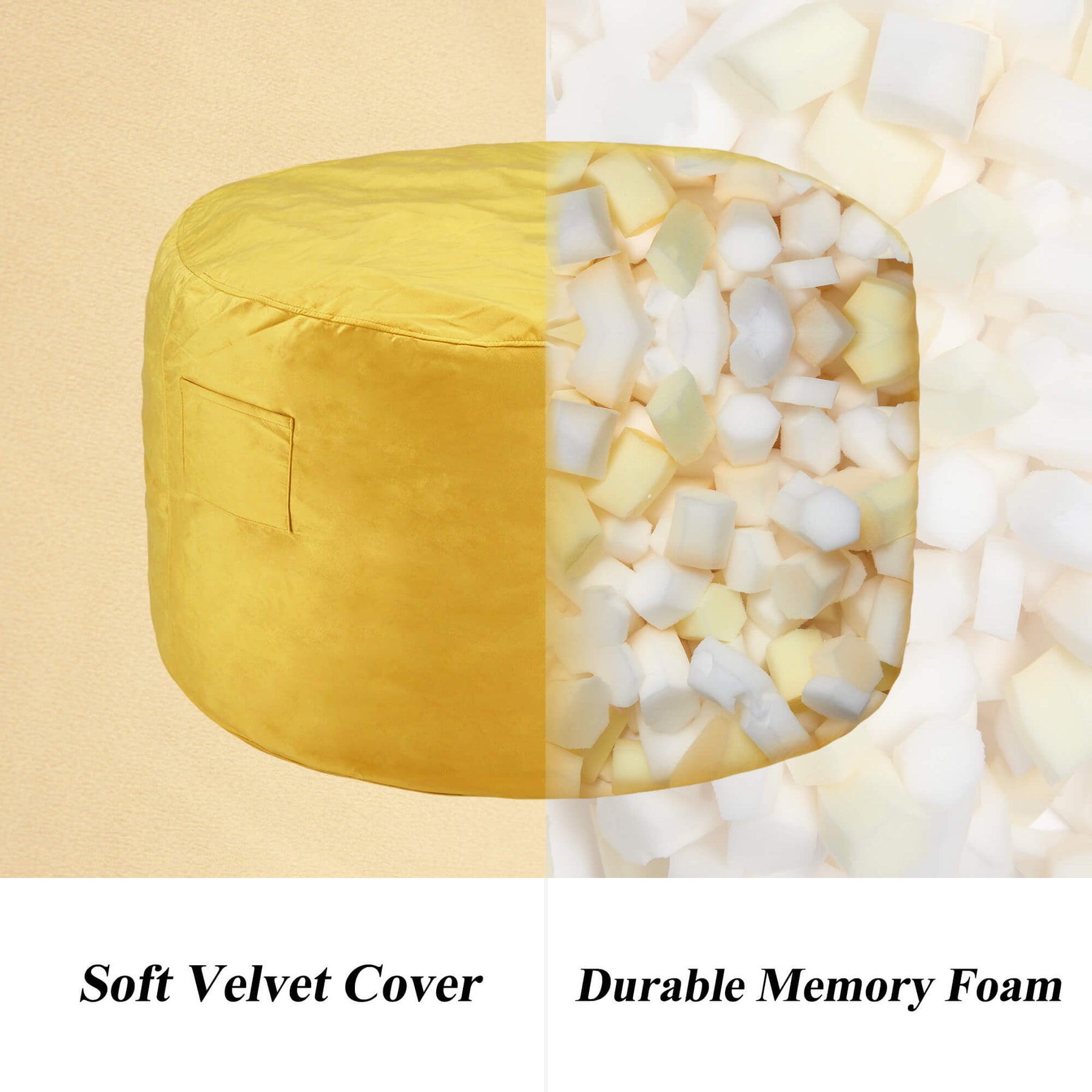 HABUTWAY® Dutch Velvet Bean Bag Chair
