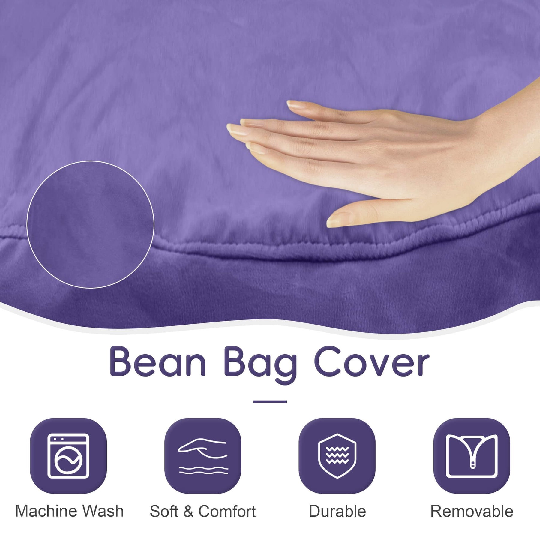 HABUTWAY® Dutch Velvet Bean Bag Chair