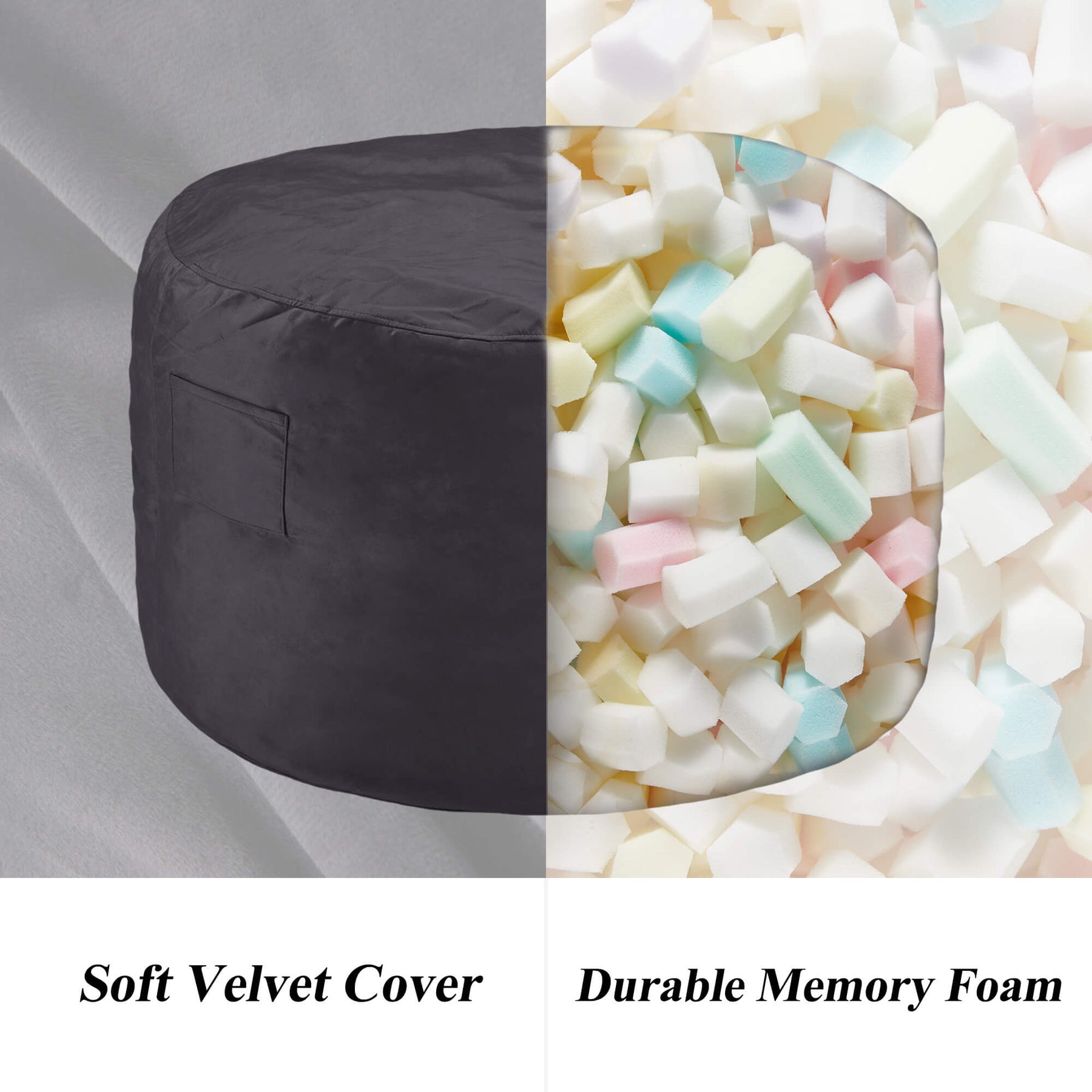 HABUTWAY® Dutch Velvet Bean Bag Chair