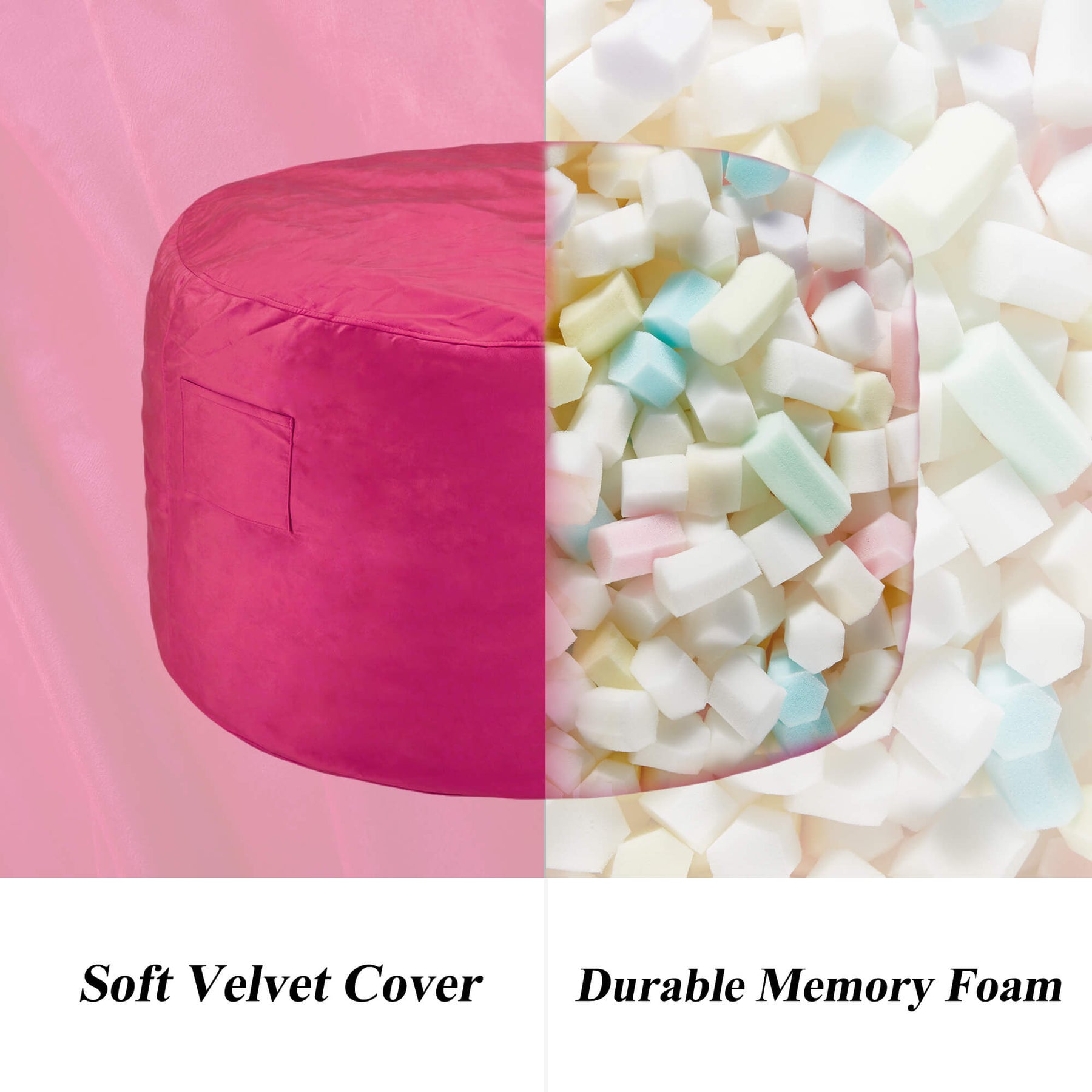HABUTWAY® Dutch Velvet Bean Bag Chair