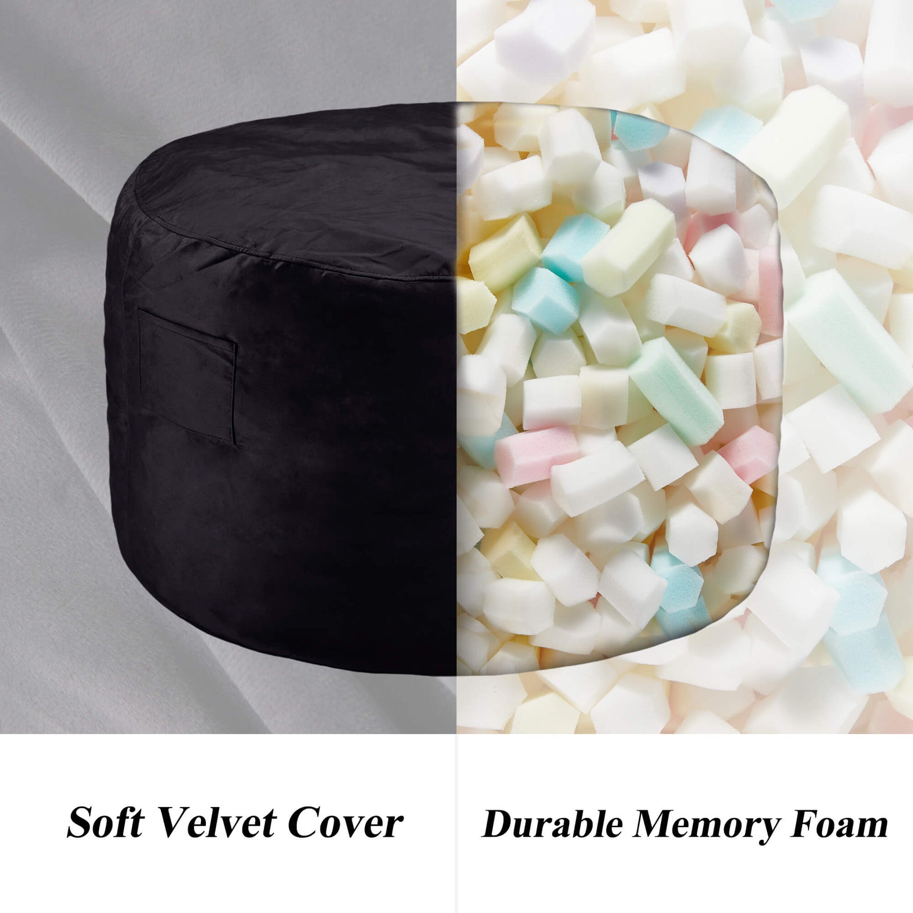 HABUTWAY® Dutch Velvet Bean Bag Chair
