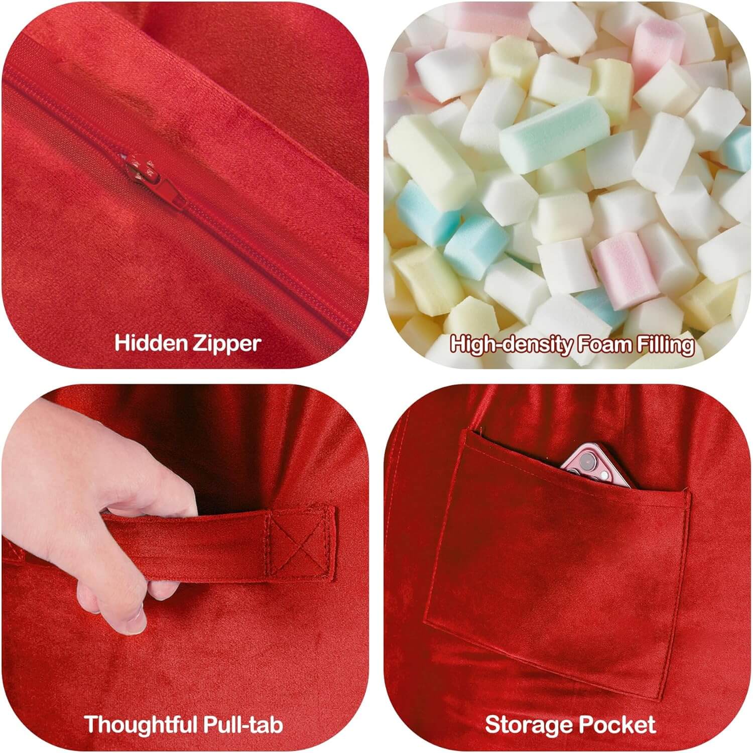HABUTWAY® Dutch Velvet Bean Bag Chair