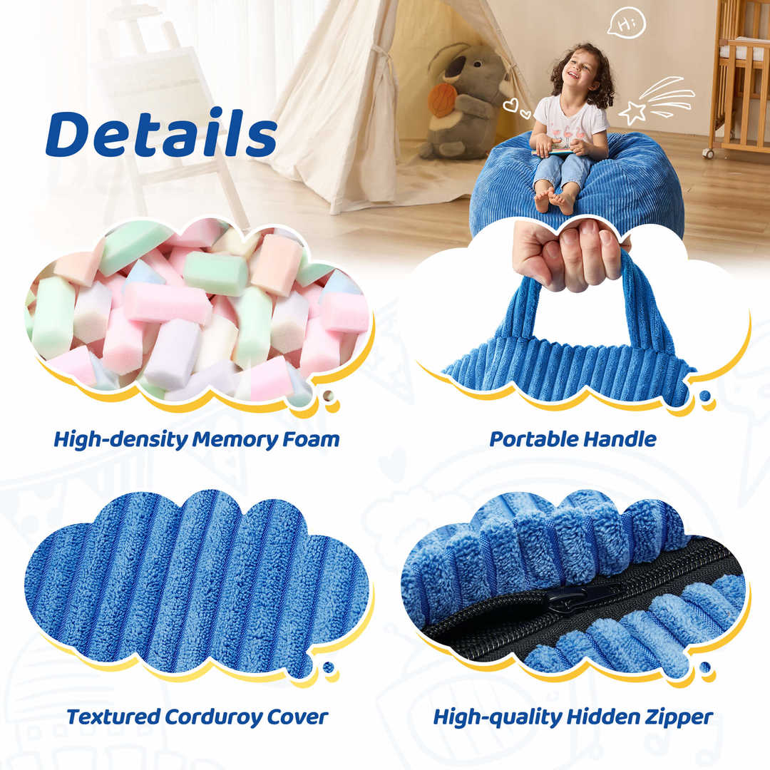 HABUTWAY® Teardrop Bean Bag Chair Children