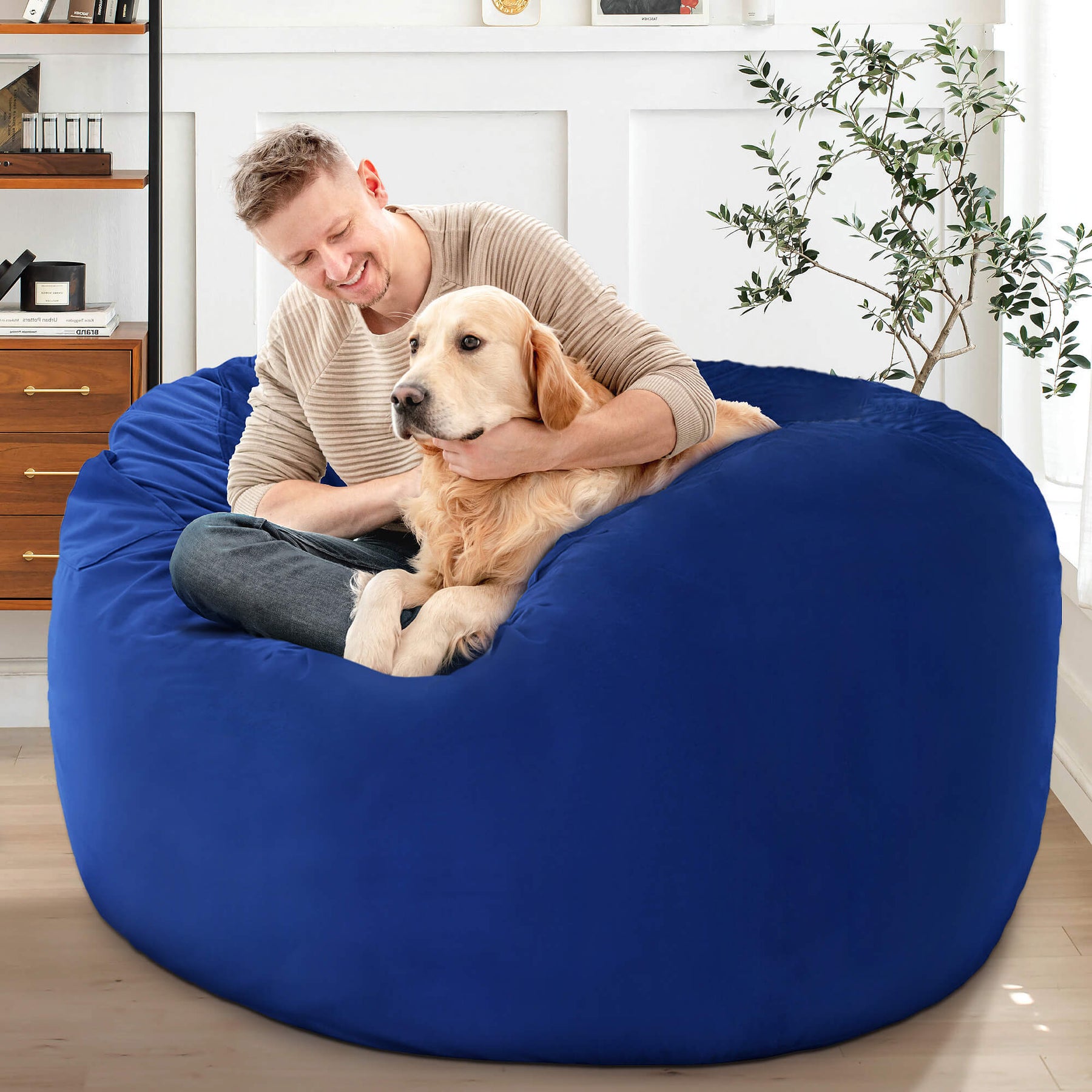 HABUTWAY® Dutch Velvet Bean Bag Chair