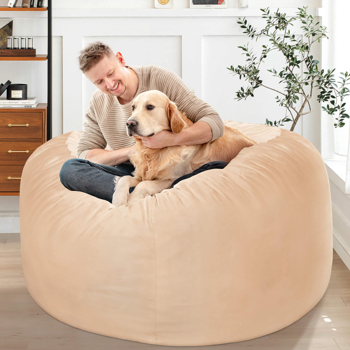 HABUTWAY® Dutch Velvet Bean Bag Chair
