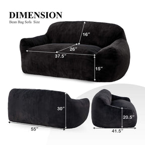 HABUTWAY® Giant Foam-Filled BeanBag Sofa